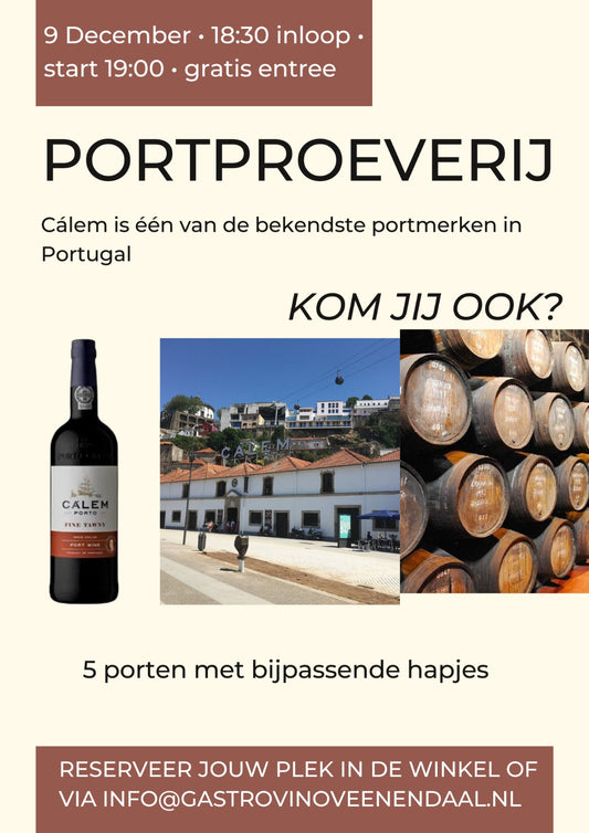 Port proeverij 9 Decemeber